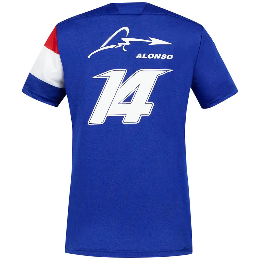 Camiseta de mujer Alpine, equipo Fernando Alonso 14, azul, 2021