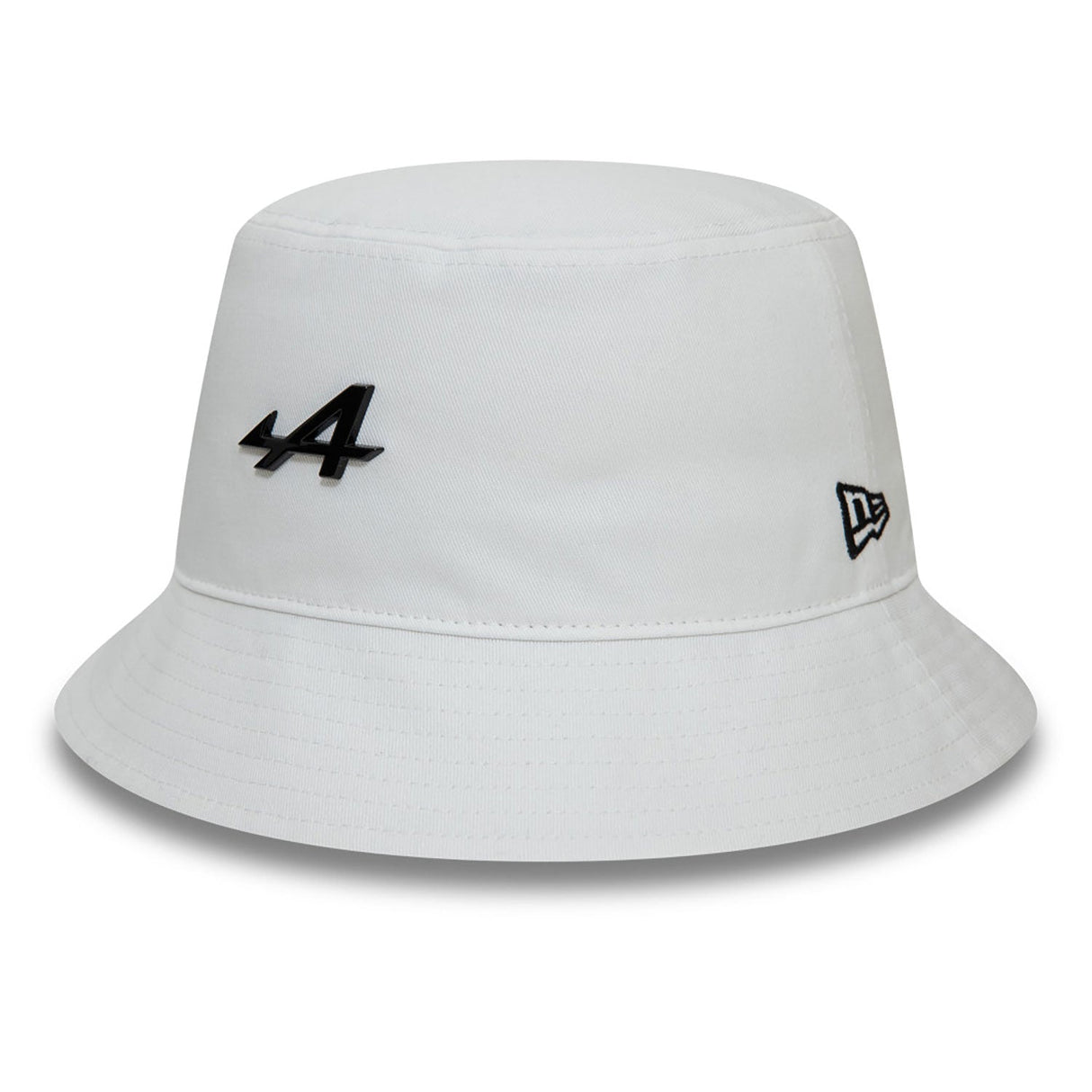 Cappello da pescatore alpino, New Era, stemma in metallo, bianco