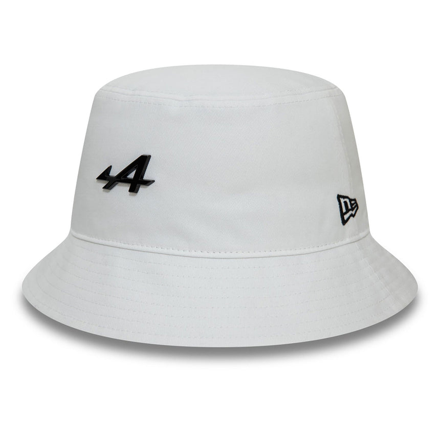Gorra Alpine, New Era, insignia de metal, blanca