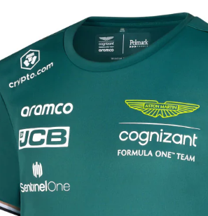 T-shirt officiel de l'équipe Aston Martin Aramco Cognizant F1, enfants, 2023