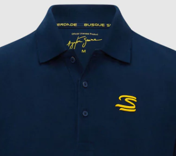 Polo azul de Ayrton Senna para hombre
