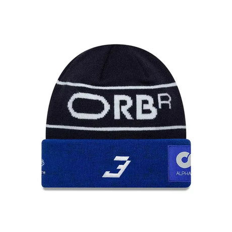 Bonnet Red Bull, équipe, Max Verstappen, tricot à revers, bleu, 2026