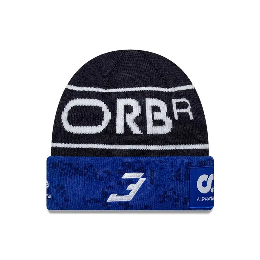 Bonnet Red Bull, équipe, Max Verstappen, tricot à revers, enfants, bleu, 2026