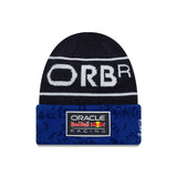 Bonnet Red Bull, équipe, tricot à revers, enfants, bleu, 2026