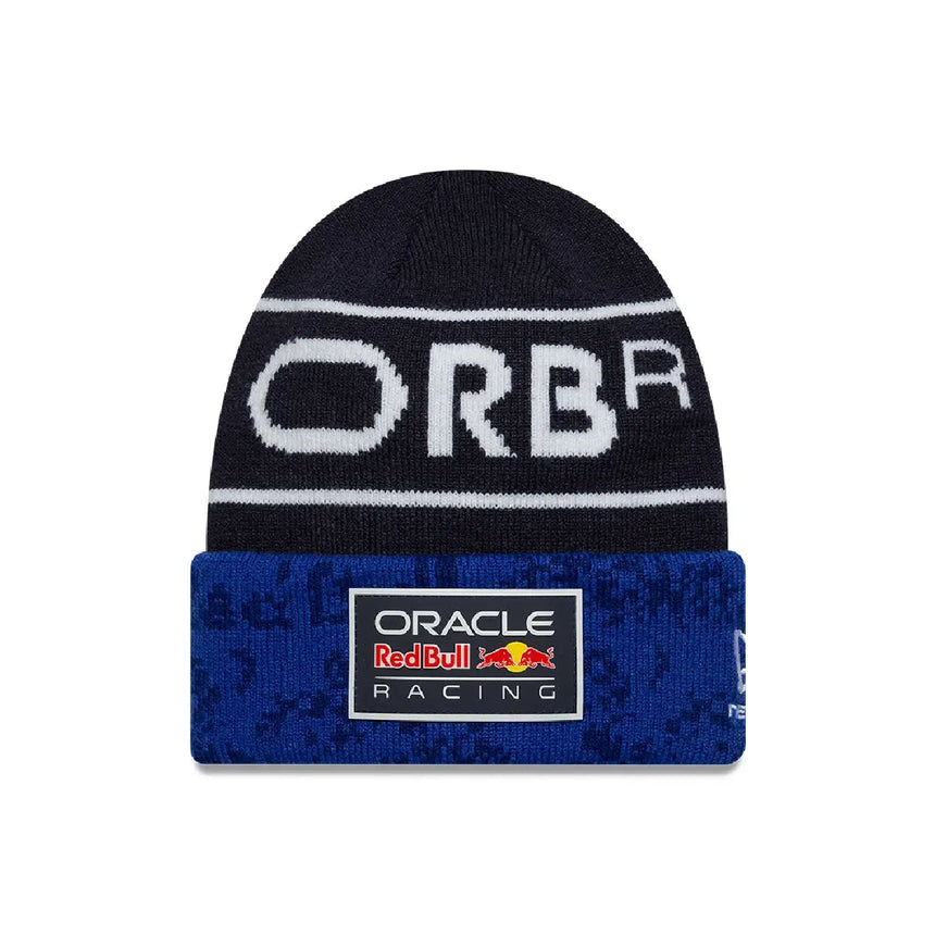 Bonnet Red Bull, équipe, tricot à revers, enfants, bleu, 2026