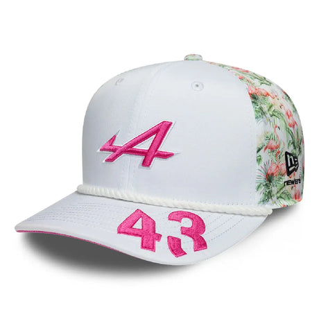 Casquette Alpine, équipe, Franco Colapinto, 9SEVENTY, New Era, Édition Spéciale Miami, blanche, 2026