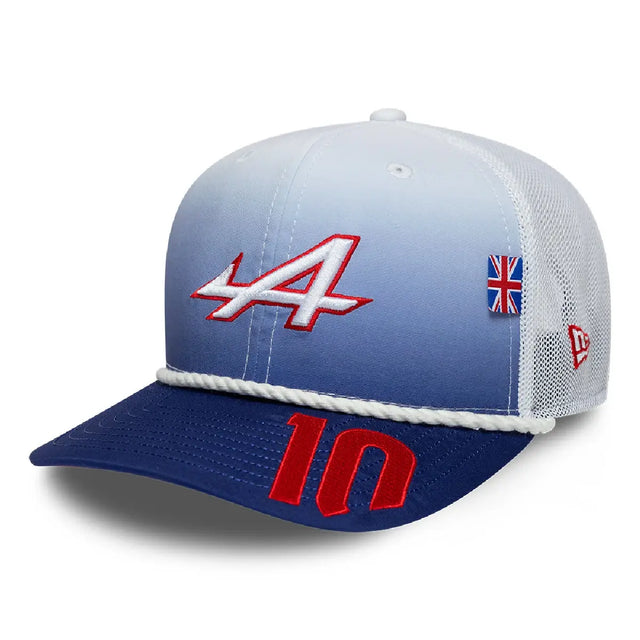 Casquette Alpine, équipe, Pierre Gasly, 9SEVENTY, New Era, Édition Spéciale Silverstone, blanche, 2026