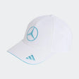 Casquette Mercedes, équipe, adidas, George Russell, blanche