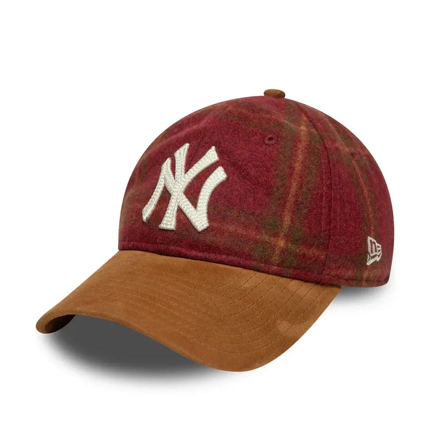 Casquette New York Yankees, suède loden, New Era, 9TWENTY, marron