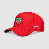 Casquette Tag Heuer X Ayrton Senna, matelassée, rouge