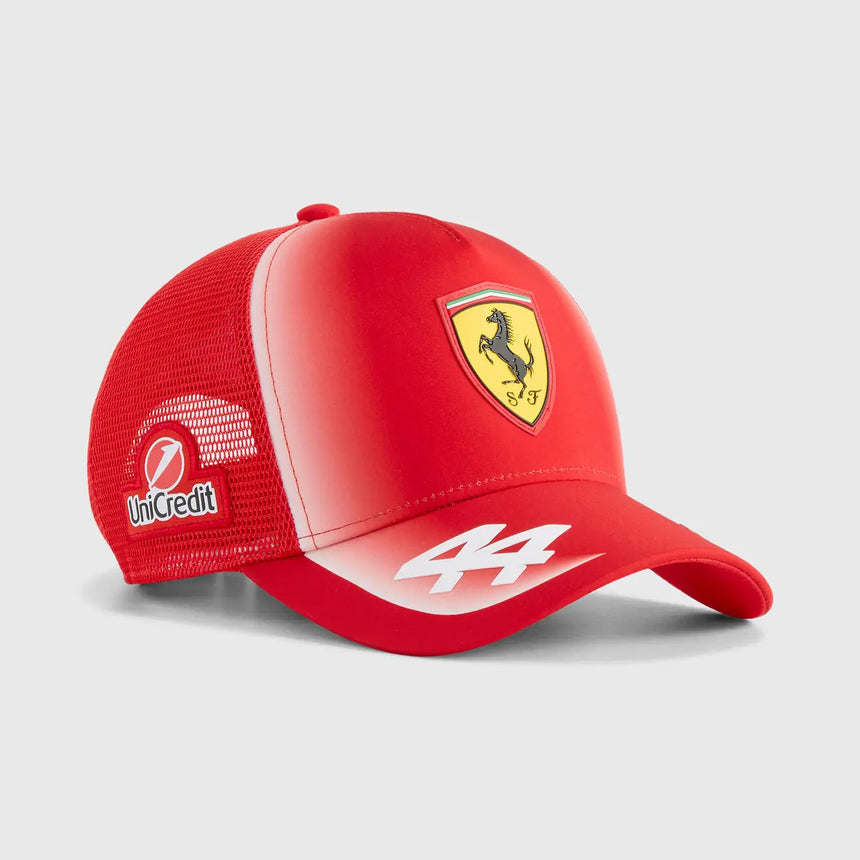 Casquette trucker Ferrari, équipe, Lewis Hamilton, enfants, rouge