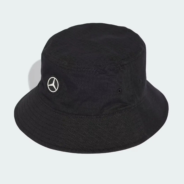 Chapeau seau Mercedes, équipe, mécaniciens, adidas, noir, 2026