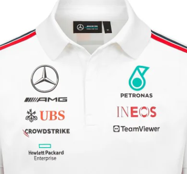 Mercedes Team polo shirt, white, 2023