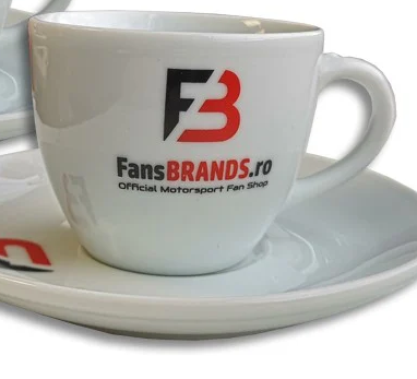 Tasse à café FansBRANDS, blanche, 2 pièces - RO