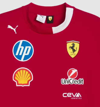 Camiseta de cuello redondo extragrande de los pilotos de la Scuderia Ferrari 🔥