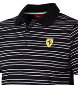 Ferrari polo shirt, striped, black, 2011