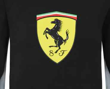 Pull Ferrari Kids, Shield, noir, 2021
