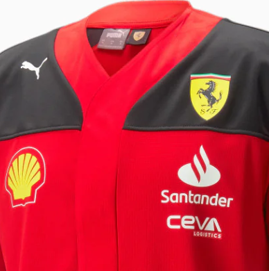 Polo de baseball masculin 'Ferrari Team', rouge, 2023