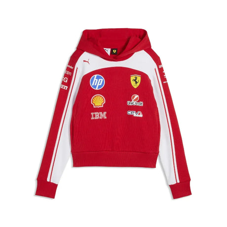 Ferrari sweat à capuche, équipe, coupe courte, femme, rouge