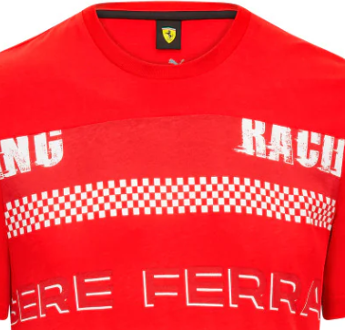 T-shirt graphique Ferrari pour hommes, rouge