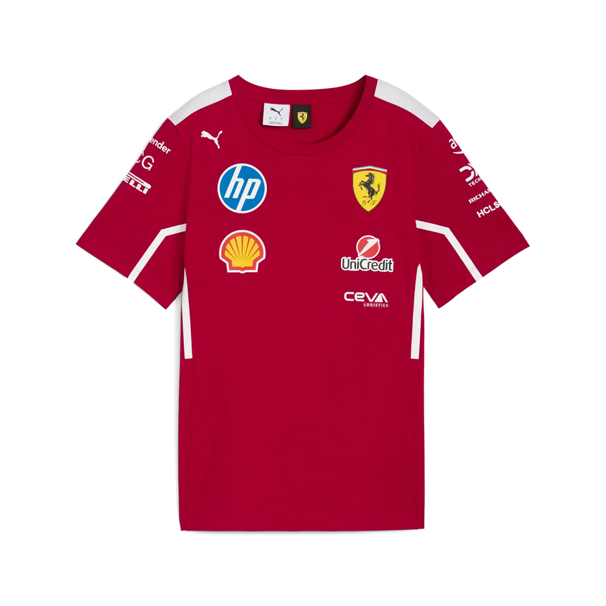 Camiseta de cuello redondo para mujer del equipo Scuderia Ferrari 🔥