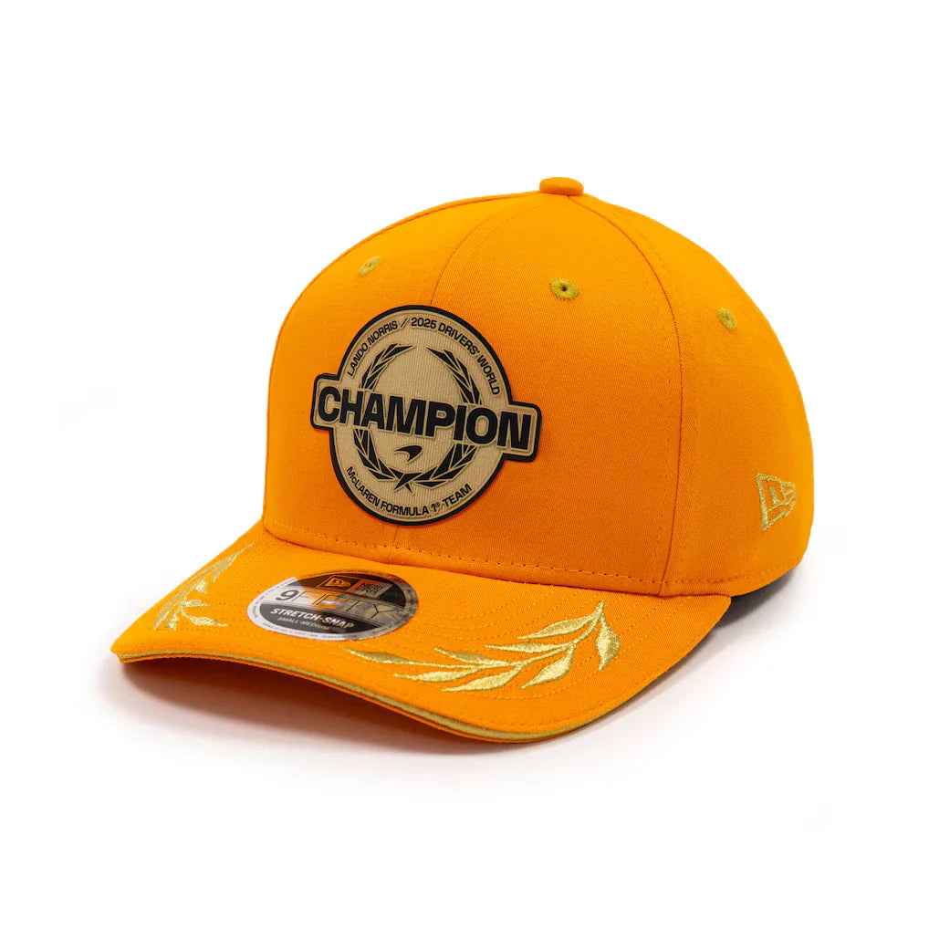 Casquette McLaren, Champion du monde 2025, Lando Norris, New Era, 9FIFTY, orange