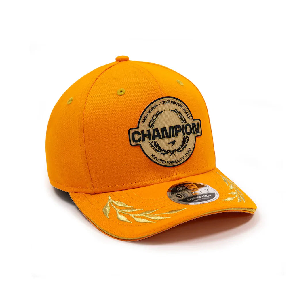 Casquette McLaren, Champion du monde 2025, Lando Norris, New Era, 9FIFTY, orange