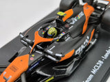 Voiture miniature McLaren, Bburago, Lando Norris, livrée Miami, boîte acrylique, MCL38 🔥