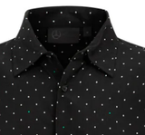 Chemise à pois Mercedes pour hommes, noire