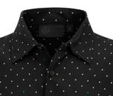 Chemise à pois Mercedes pour hommes, noire