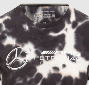 Mercedes Womens Tie Dye Tee, gris