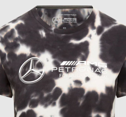 Mercedes Womens Tie Dye Tee, gray
