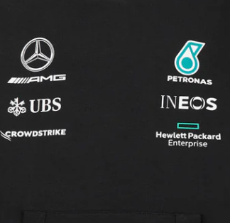 Pull Mercedes à capuche pour enfants, Team, noir, 2022