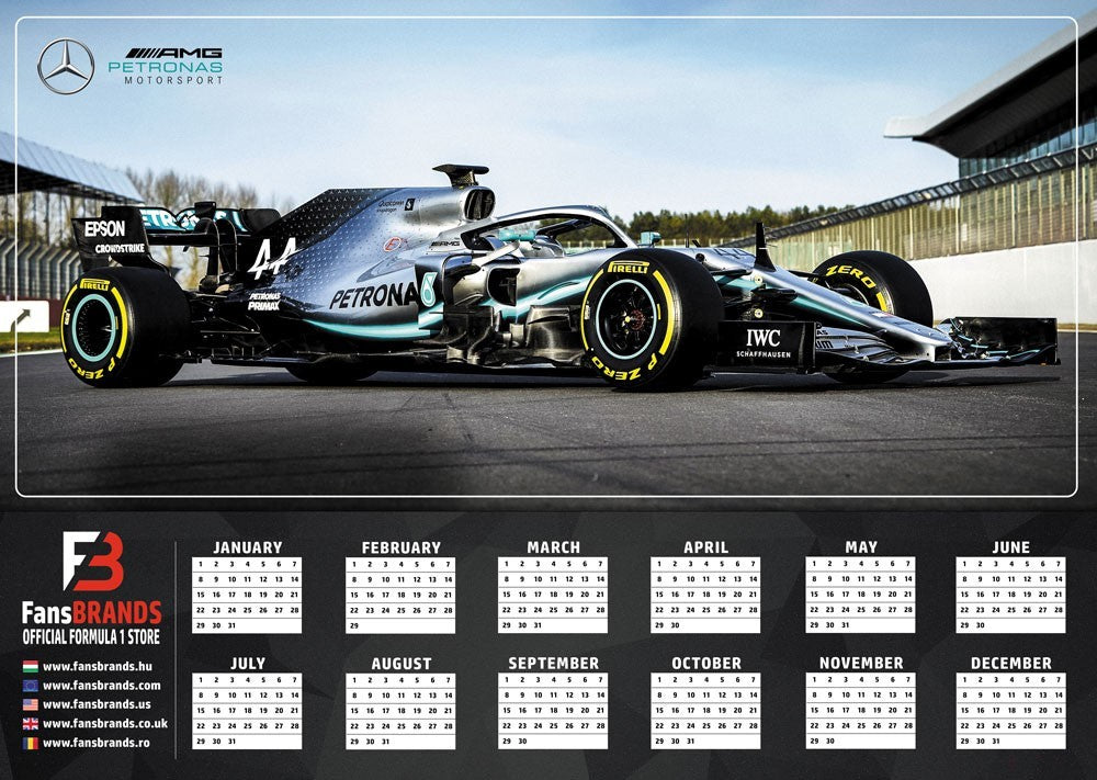 Calendrier de course Mercedes AMG Petronas, Multicolore