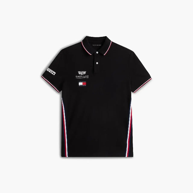 Polo Cadillac F1, équipe, Tommy Hilfiger, noir, 2026