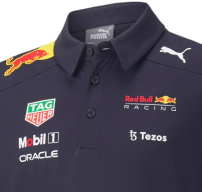 Red Bull Team Kids polo shirt, blue, 2022