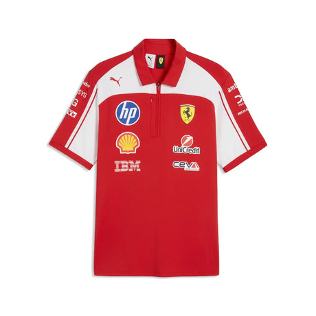 Polo Ferrari, authentique, équipe, Puma, rouge, 2026