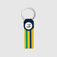 Porte-clés Ayrton Senna, rayure, bleu