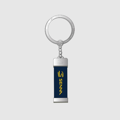 Porte-clés Ayrton Senna, signé, bleu