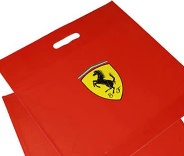 Bolsa de plástico Ferrari, mediana, roja, 2019