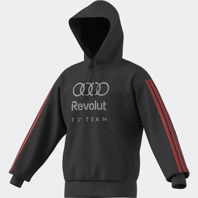 Sweat à capuche Audi, DNA, adidas, gris