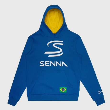 Sweat à capuche Ayrton Senna, legacy, bleu
