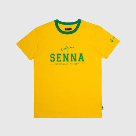 T-shirt Ayrton Senna, brésil, jaune