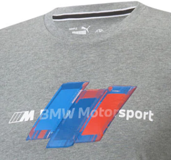 Camiseta BMW, logotipo de Puma BMW Motorsport, gris, 2021