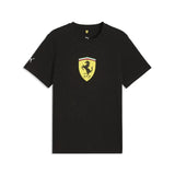 T-shirt Ferrari, écusson coloré, noir