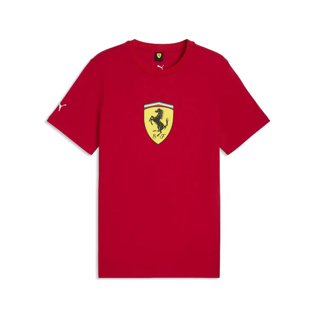 T-shirt Ferrari, écusson coloré, rouge