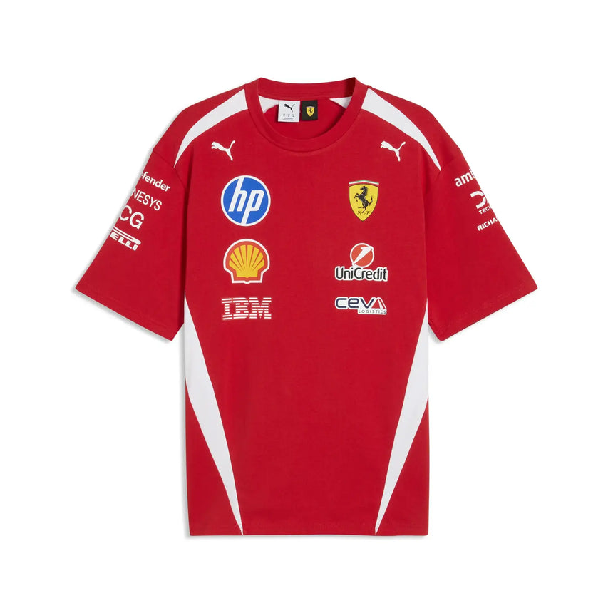 T-shirt Ferrari, équipe, pilotes originaux, rouge, 2026