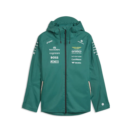 Veste de pluie Aston Martin, équipe, Puma, verte, 2026